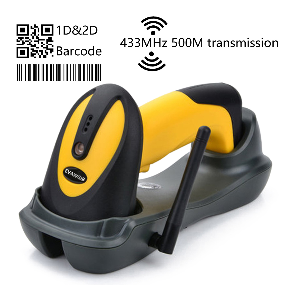 Barcode Scanner Wireless - 500m Long Transmission Distance Barcode Scanner