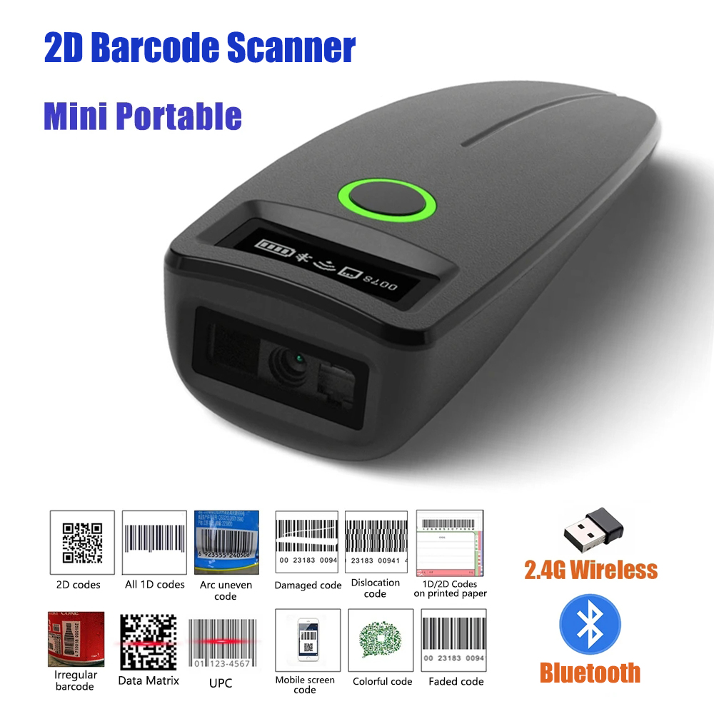 2D Barcode Scanner W7 Mini Wir - огляд і ціна Barcode Scanner Wireless