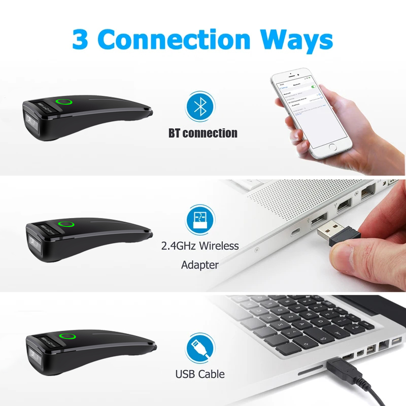 2D Barcode Scanner W7 Mini Wir - огляд і ціна Barcode Scanner Wireless