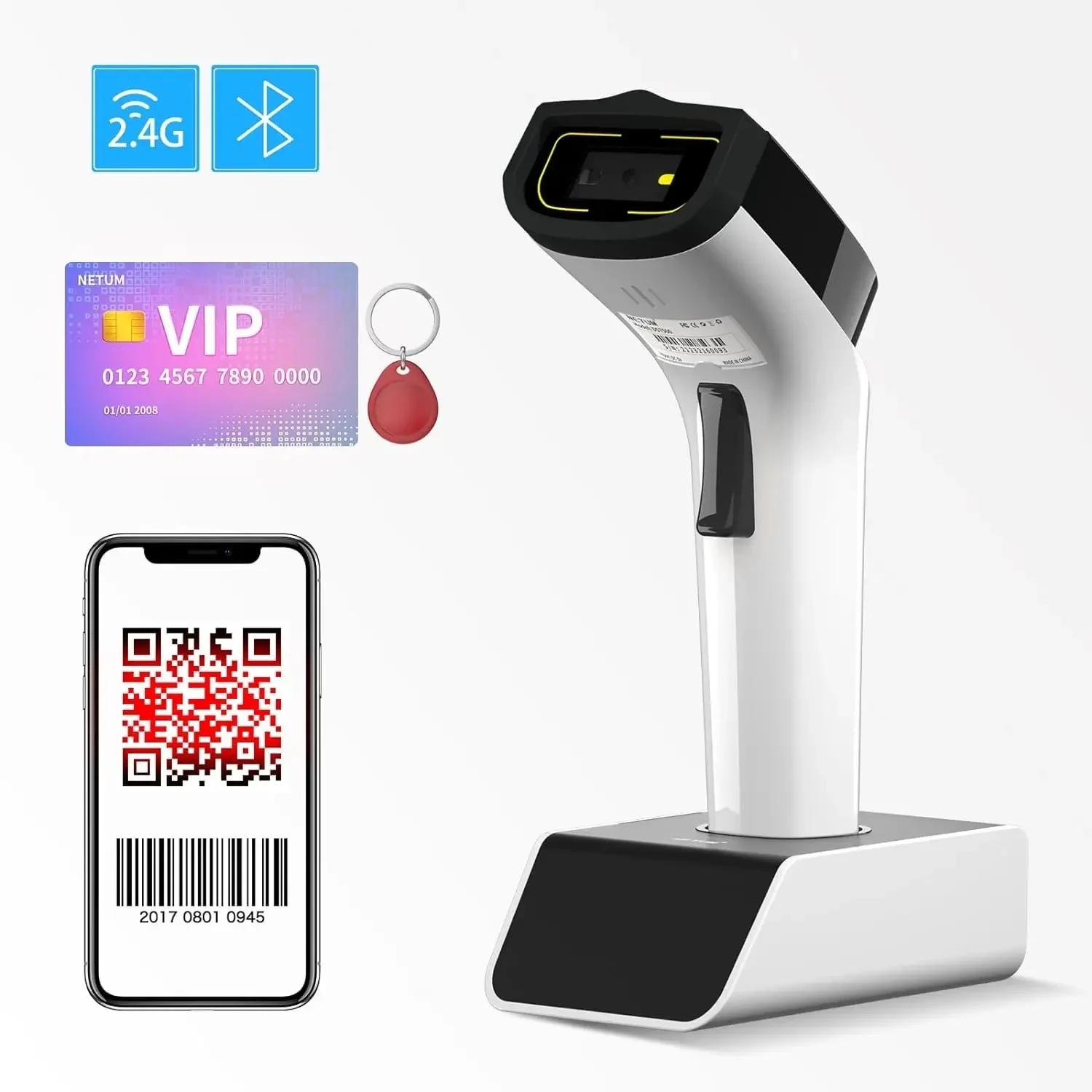 NETUM DS8100 Blue Tooth 13.56M - огляд і ціна Barcode Scanner Wireless