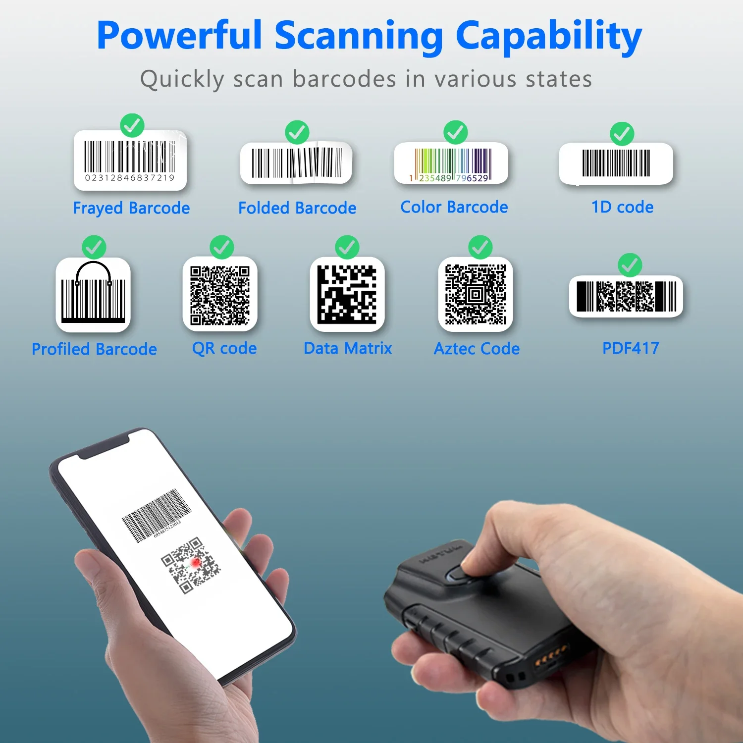 Netum E800 QR Code Reader Phon - огляд і ціна Barcode Scanner Wireless